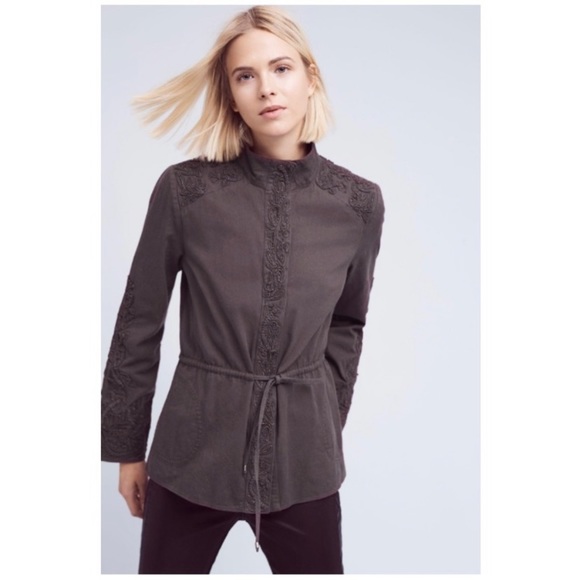 Anthropologie Love Sam Beaded Cargo Jacket - Picture 4 of 16